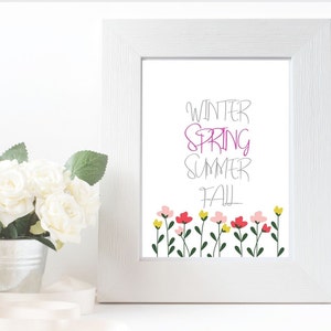 Spring- Four Seasons Printable