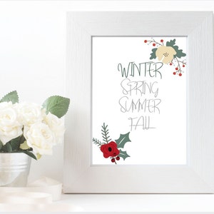 Set of Four- Four Seasons Printable