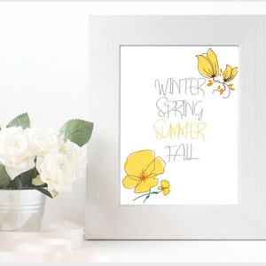 Summer- Four Seasons Printable