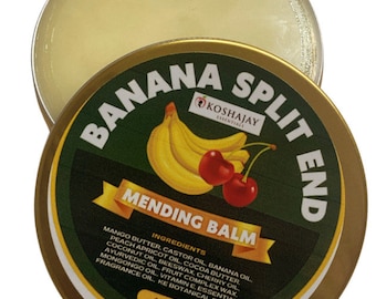 Banana Split End Mending Balm Humectant Pomade with Sheen to Shine & Seal your Hair Grease Jelly Ayurvedic Hair Growth Hair Wax