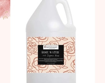 Rose Water Bulk 128 oz 1 Gallon Wholesale  Red Rose Floral Water Vegan Non GMO Hair, Body, Locs, Toner Wholesale Private Label