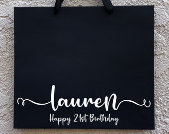 Luxury Bag, Personalized Birthday Gift Bag, Happy Birthday Gift Bag, Custom Party Gift Bag, Birthday Gift Bag, Anniversary gift