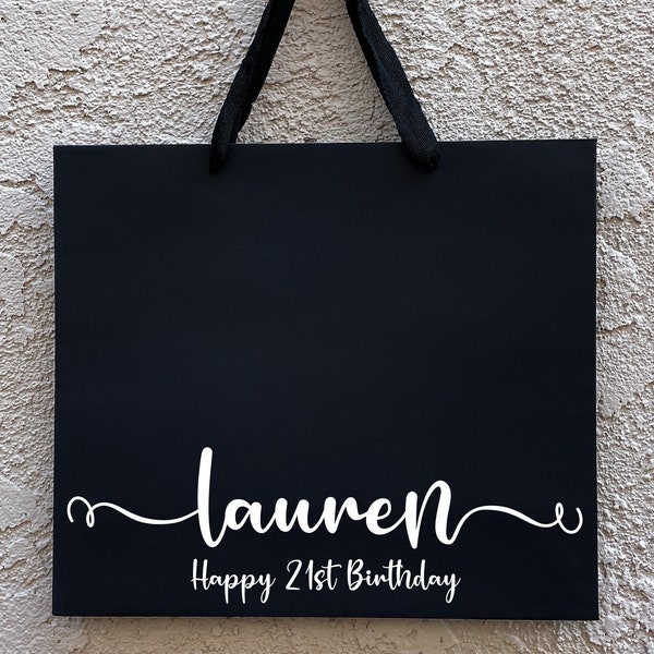 Luxury Bag, Personalized Birthday Gift Bag, Happy Birthday Gift Bag, Custom Party Gift Bag, Birthday Gift Bag, Anniversary gift