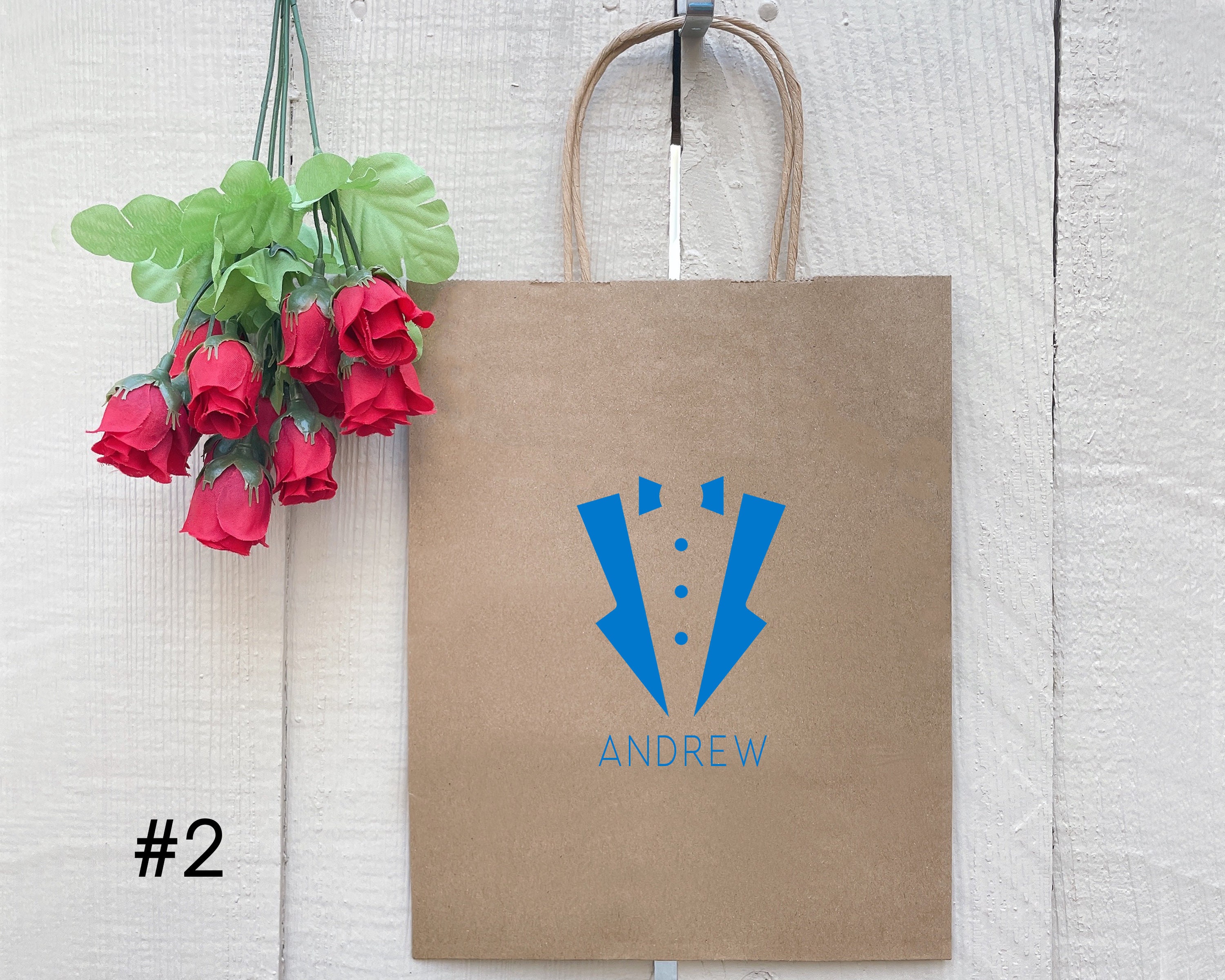 Personalized Gift Bag Groomsmen Gift Bags Best Man Gift Etsy