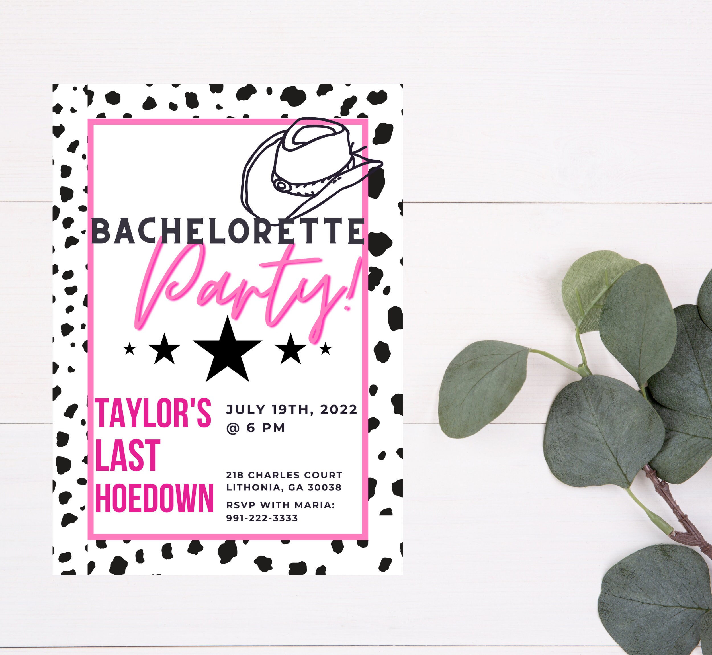Bachelorette Party Invitation Printable Last Hoedown Rodeo Etsy Il Fullxfull.3631067076 8qci