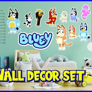 Bluey Kids Wall Decor Set