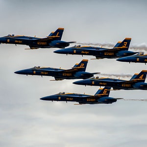 The Blue Angels - F/A-18 A Hornet - Military Jet Photo Print - Plane Poster Print - Wall Art - US Navy - Air Show - Blue Angels Photography