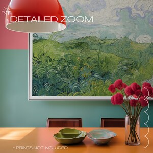 3 DIN A Two Tone Dining Art Mockup Bundle, Vertical Frame Mock Up, Square Poster Mock up, Pink Tones Art Mockups, Square Frame Art Mock-up image 4