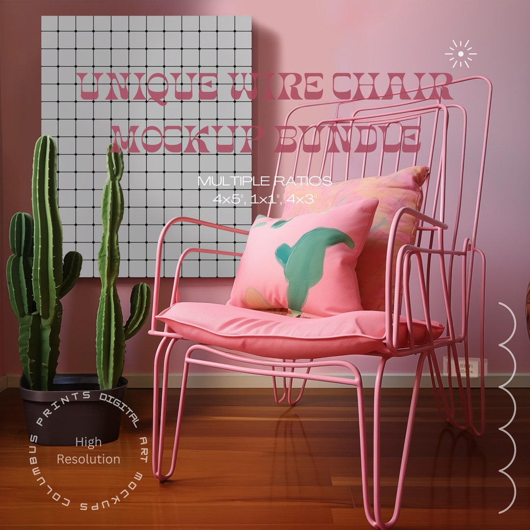 Realistic Retro Living Room Aesthetic Frame Mock up Bundle, HQ Bright ...