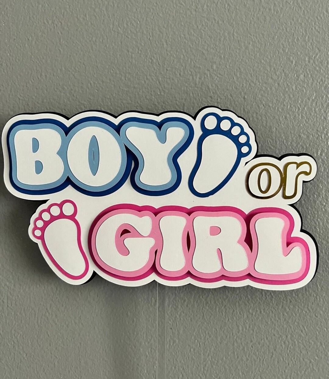 Gender Reveal Cake Topper Gender Reveal Cupcake Toppers Boy Etsy Canada