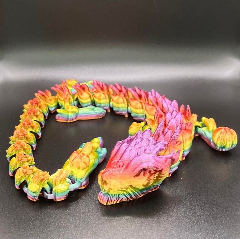 3D Printed Articulating Chinese Dragon 1 Flexi Dragon Etsy