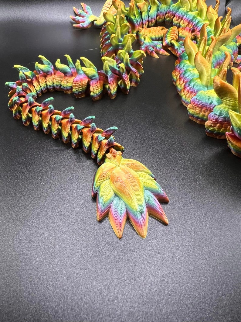 3D Printed Articulating Chinese Dragon 2 Flexi Dragon Etsy