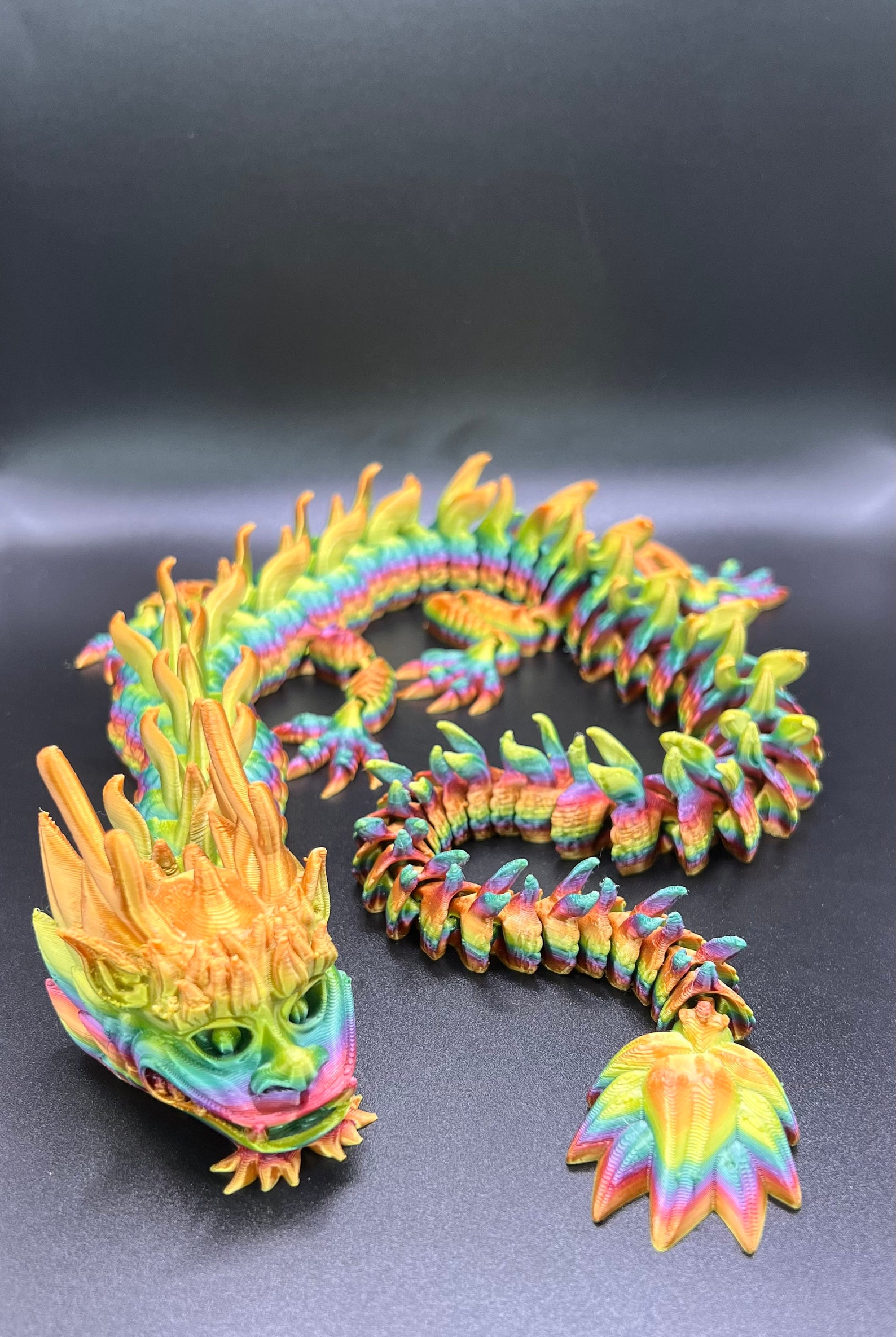 3D Printed Articulating Chinese Dragon 2 Flexi Dragon Etsy