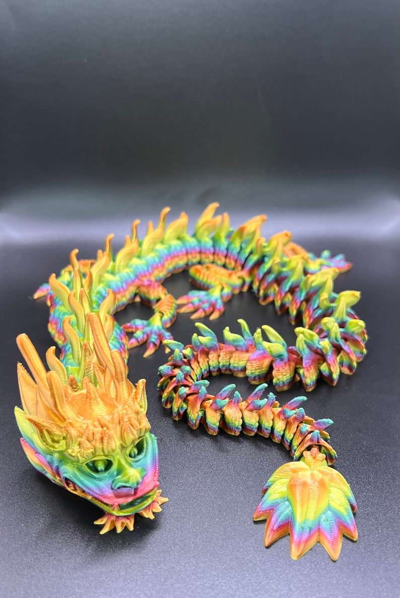 3D Printed Articulating Chinese Dragon 2 Flexi Dragon - Etsy