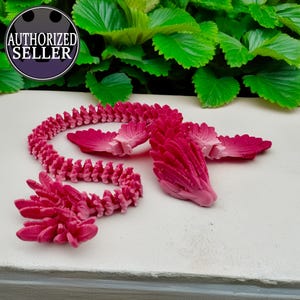 3D Printed Articulating Flying Serpent - 2025 Remake – Available in 26in and 19in Sizes - Flexi Snake - Fidget Toy