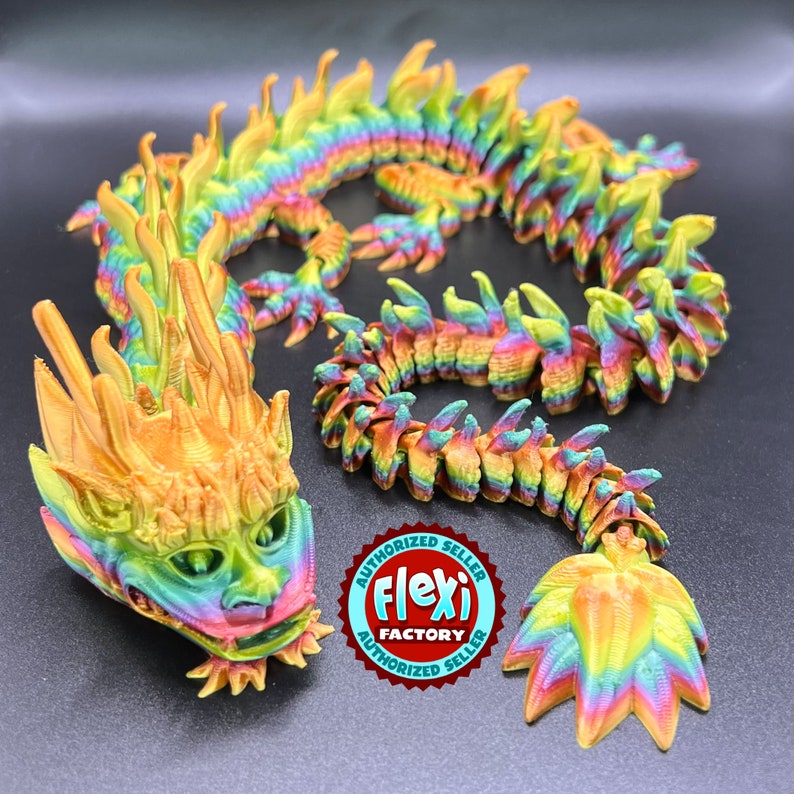 3D Printed Articulating Chinese Dragon 2 Flexi Dragon Etsy