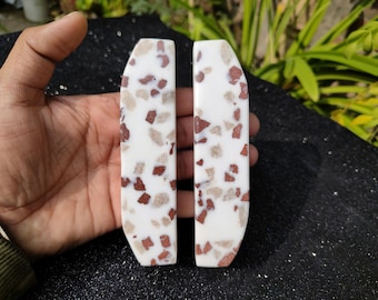 Beautifull Epoxy Resin Terrazzo Style White Stone Marble Drawer Pulls, cabinet, Dresser, Pulls and Handles, Marble Door Handles Or Knobs