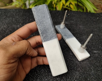 Beautiful White Marble & Black Marble, Marble Drawer Pulls, Cabinets, Dressers, Pulls and Handles | Marble Door Knobs | Marble Door Handle