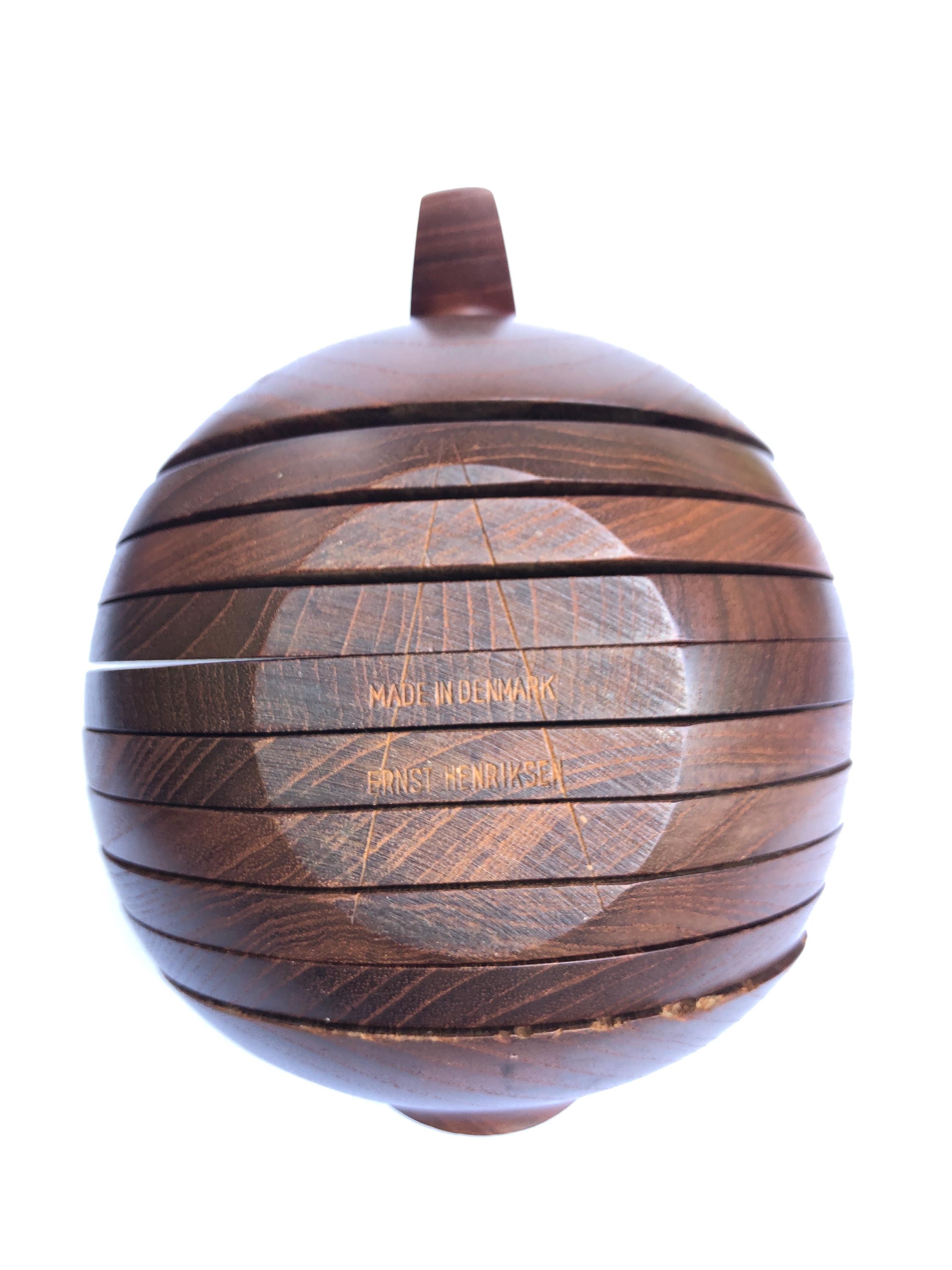 Ernst Henriksen Vintage Danish Mid Century Modern Teak 'puffer