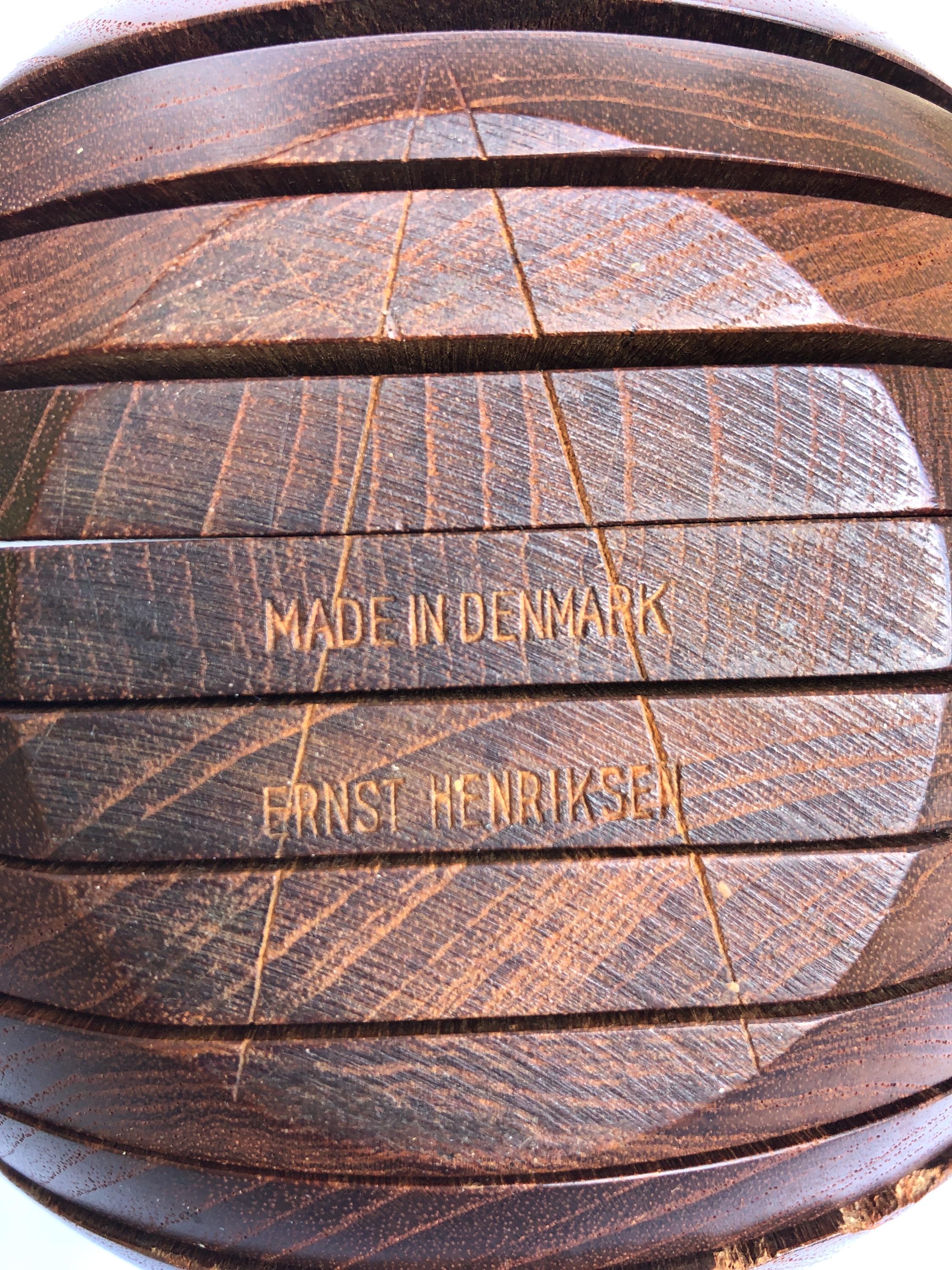 Ernst Henriksen Vintage Danish Mid Century Modern Teak 'puffer