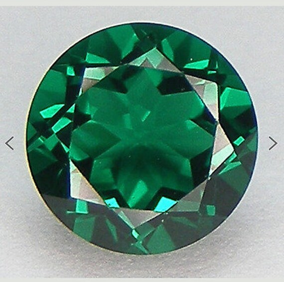 Lab Created Emerald Hydrothermal Emerald Round Shape Etsy
