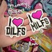 I Heart Dilfs, I Love MILFs 3” Vinyl Sticker| Bisexual Sticker pack| Gay DILF Love Holographic Sticker| Funny LGBTQ Vinyl Sticker Set| Metal 