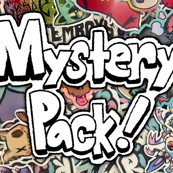 Mystery Sticker Pack|3+ Stickers in ea|Value Pack|Weirdcore,Pokemon, Anime, Scenecore, Goth Stickers|Intense Artage