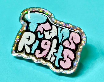 Trans Rights Pride Pin|Trans Pride Buttons|Trans Pride Acrylic Pins|Transgender Pride Accessories|Trans Flag Pin|1.5" Pride Pin