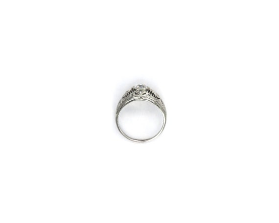 Antique Filigree Diamond Ring - image 4