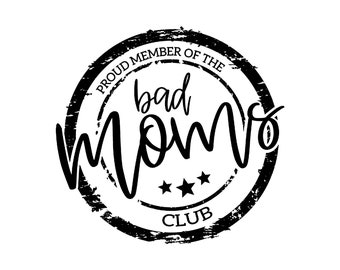 Bad Moms Club cardstock round
