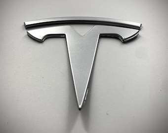 SATIN SILVER OEM Spec Model 3 Rear "T" Badge Replacement Metal (Limited Edition)