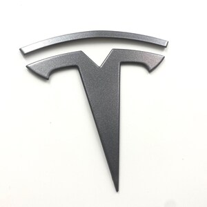 ガンメタルグレー OEM SPEC モデル Y フロント &quot;T&quot; バッジ 交換用メタル