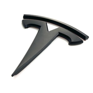 Matte Black Metal &quot;T&quot; Emblem: Model Y Rear Badge Replacement