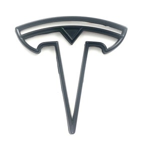 MODEL 3 REAR &quot;HALO-T&quot; Badge Replacement Metal (Matte Black)