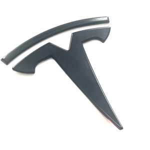 Gloss Black OEM SPEC MODEL 3 Rear &quot;T&quot; Badge Replacement Metal