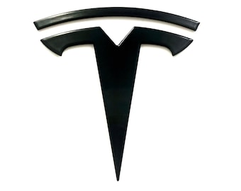 GLOSS BLACK OEM Spec Model Y Rear "T" Badge Replacement Metal