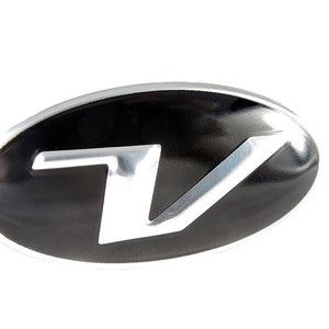V Logo Steering Wheel Emblem Overlay FOR the Veloster