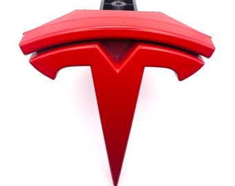 Volledige vervangende T-badge voor voor Model S (satijnmatrood)