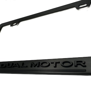 OEM SPEC Dual Motor Black License Plate Frame 3/Y/S/X