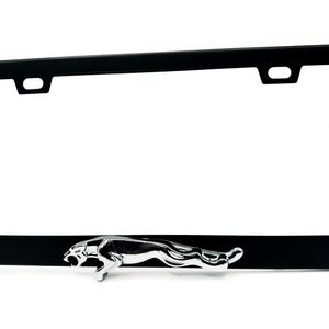 Satin Black License Plate Frame Stainless Steel for JAGUAR TYPE 2
