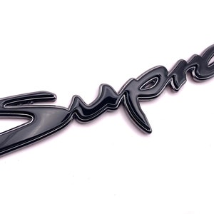 BLACK CHROME Supra Rear Letter Badge Emblem Replacement METAL Version