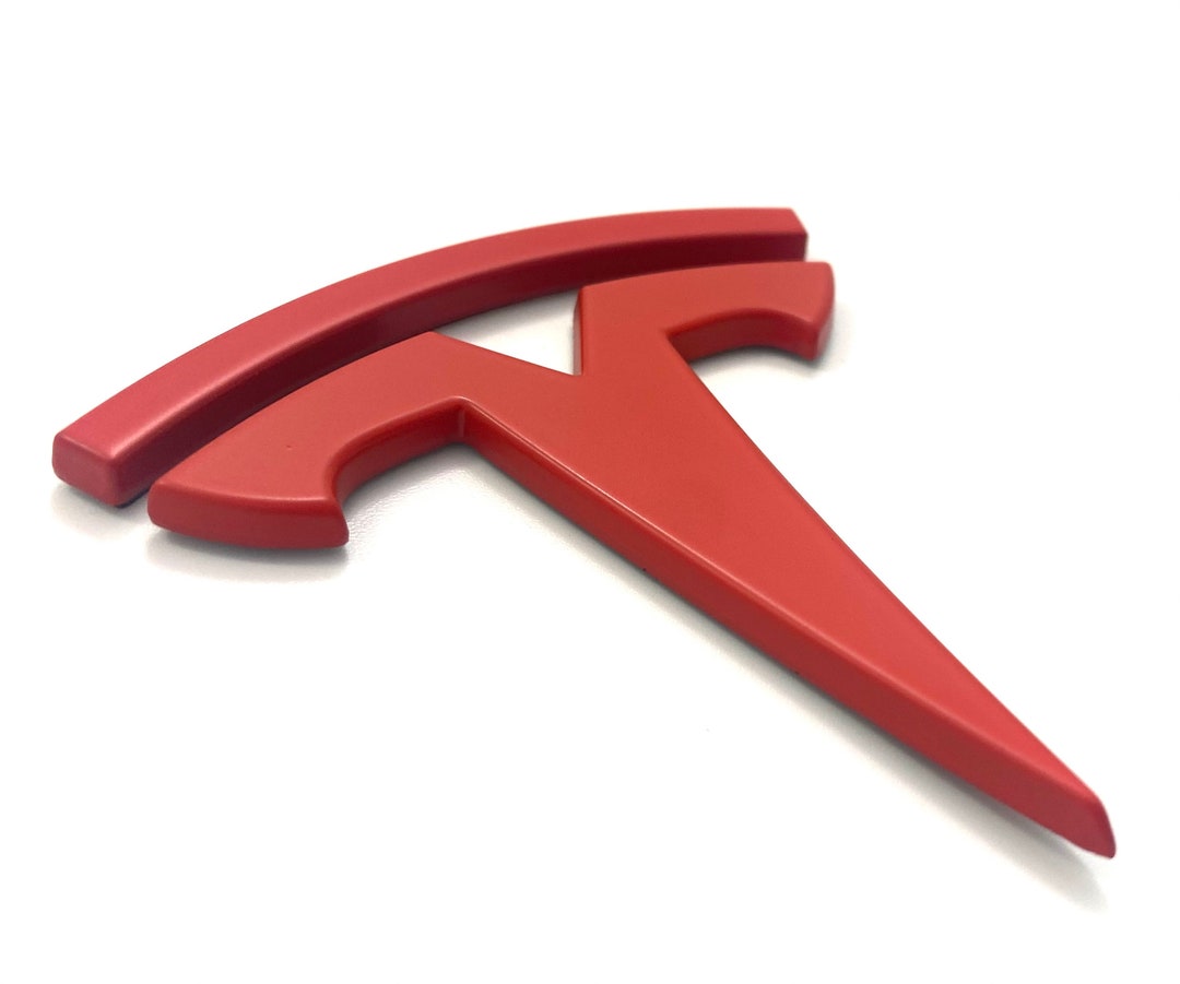Matte Red Tesla Model S Rear Emblem (2012-2020) - Etsy