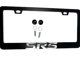 Marco de matrícula de acero inoxidable negro satinado para camioneta SR5 Tacoma Tundra 4Runner