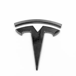 Model 3 Matte Black Metal Emblem: Front/Rear Badge Replacement