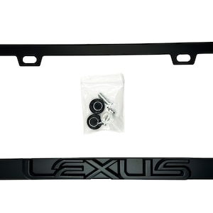 Satin Black LEXUS License Plate Frame Stainless Steel