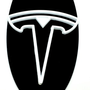 MODEL Y FRONT &quot;HALO-T&quot; Badge Replacement Metal (Gloss White)