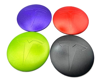 Overlay Wheel Cap Emblems for Tesla 3/Y/S/X (Solid Colors)