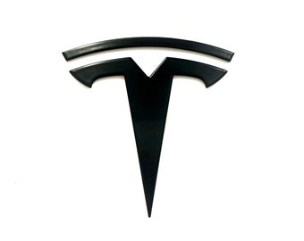 GLOSS BLACK OEM Spec 2021-2026 Model S Rear "T" Badge Replacement Metal