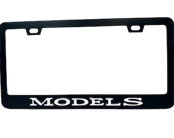 Model S OEM SPEC Satin Black License Plate Frame Stainless Steel