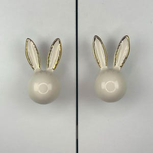 Ceramic Bunny Cabinet Knob
